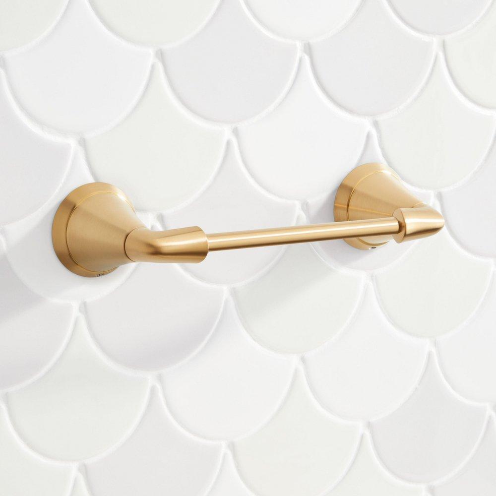PROVINCETOWN TOILET PAPER HOLDER - BRUSHED GOLD 