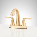Signature Hardware Brushed Gold Two Handle Centerset/Minispread Bathroom Sink Faucet 