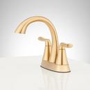 Signature Hardware Brushed Gold Two Handle Centerset/Minispread Bathroom Sink Faucet 