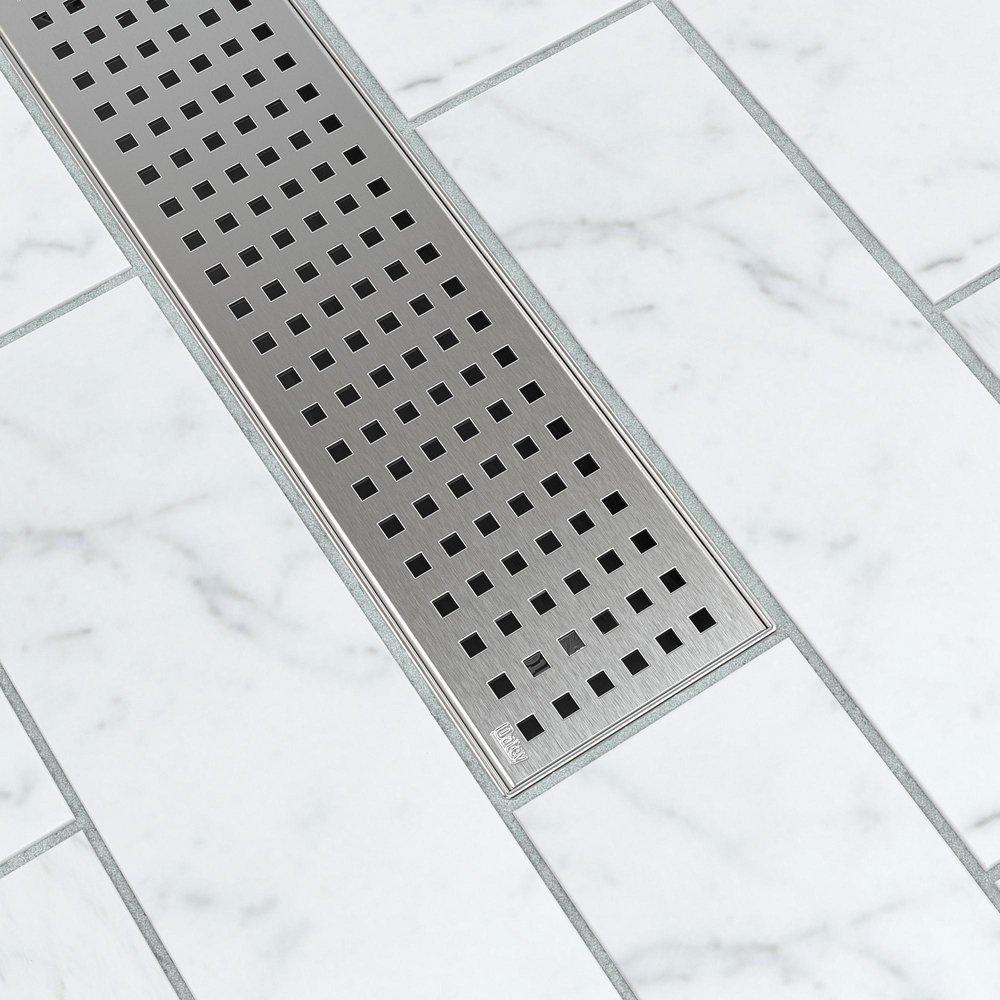 36 LINEAR DRAIN SQUARE GRATE SS 