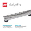 36 LINEAR DRAIN SQUARE GRATE SS 