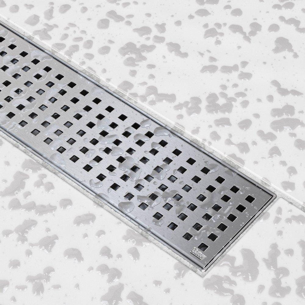 36 LINEAR DRAIN SQUARE GRATE SS 