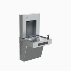 Filtered Refrigerated Bottle Filling Station with Single Water Cooler in Stainless Steel