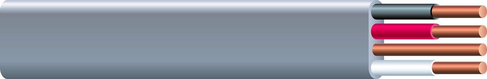 250 ft. 12 ga 3-Conductor Solid Copper UF-B Cable in Grey 