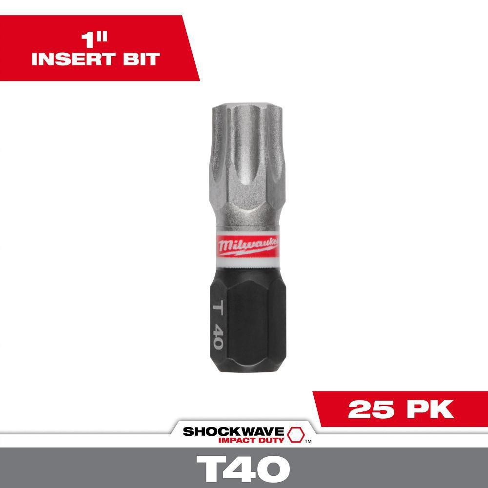 SHOCKWAVE IMPACT DUTY 1 T40 INSERT BIT BULK 25 