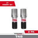 SHOCKWAVE IMPACT DUTY 1 T45 INSERT BITS 2PK 