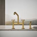 KOHLER Vibrant Brushed Moderne Brass BILLET DM BRIDGE - CIRCLE HDL SQUARE 