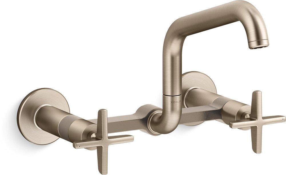 KOHLER Vibrant&reg; Brushed Bronze BILLET WM BRIDGE - CROSS HDL SQUARE 