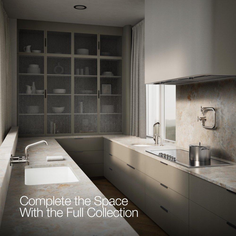 KOHLER Vibrant Stainless BILLET WM BRIDGE - CROSS HDL SQUARE 