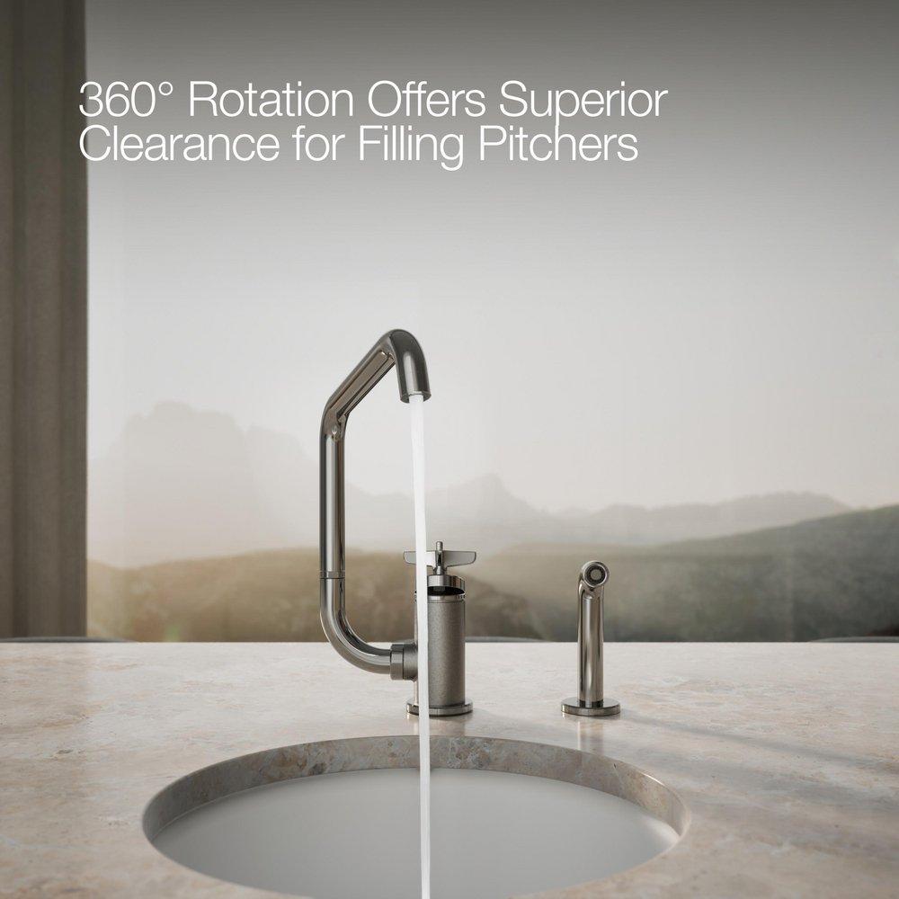 KOHLER Vibrant Titanium BILLET SWING - CROSS HDL SQUARE 