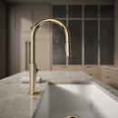 KOHLER Vibrant French Gold BILLET PULL-DOWN - CROSS HANDLE 