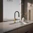 KOHLER Matte Black with Brushed Moderne Brass BILLET PULL-DOWN - CROSS HANDLE 
