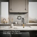 KOHLER Matte Black with Brushed Moderne Brass BILLET PULL-DOWN - CROSS HANDLE 