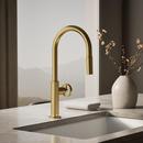 KOHLER Vibrant Brushed Moderne Brass BILLET PULL-DOWN - CIRCLE HANDLE 