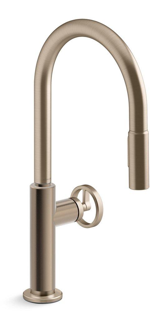 KOHLER Vibrant&reg; Brushed Bronze BILLET PULL-DOWN - CIRCLE HANDLE 