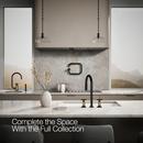 KOHLER Matte Black with Brushed Moderne Brass BILLET WIDESPREAD PD - CROSS 