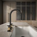 KOHLER Matte Black with Brushed Moderne Brass BILLET WIDESPREAD PD - CROSS 