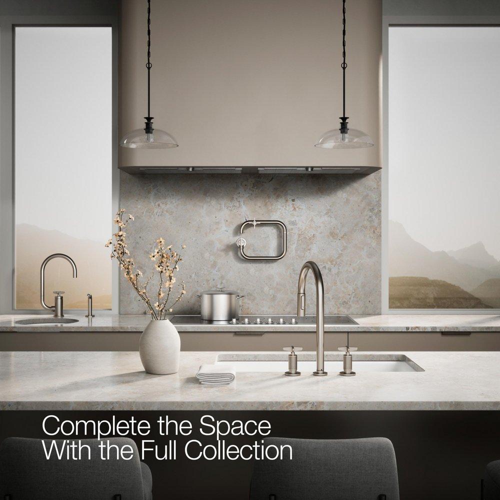 KOHLER Vibrant Stainless BILLET WIDESPREAD PD - CROSS 