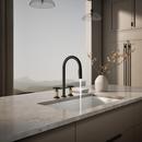 KOHLER Matte Black with Brushed Moderne Brass BILLET WIDESPREAD PD - CIRCLE 