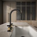 KOHLER Matte Black with Brushed Moderne Brass BILLET WIDESPREAD PD - CIRCLE 