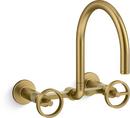 KOHLER Vibrant&reg; Brushed Moderne Brass BILLET WM BRIDGE - CIRCLE HANDLE 