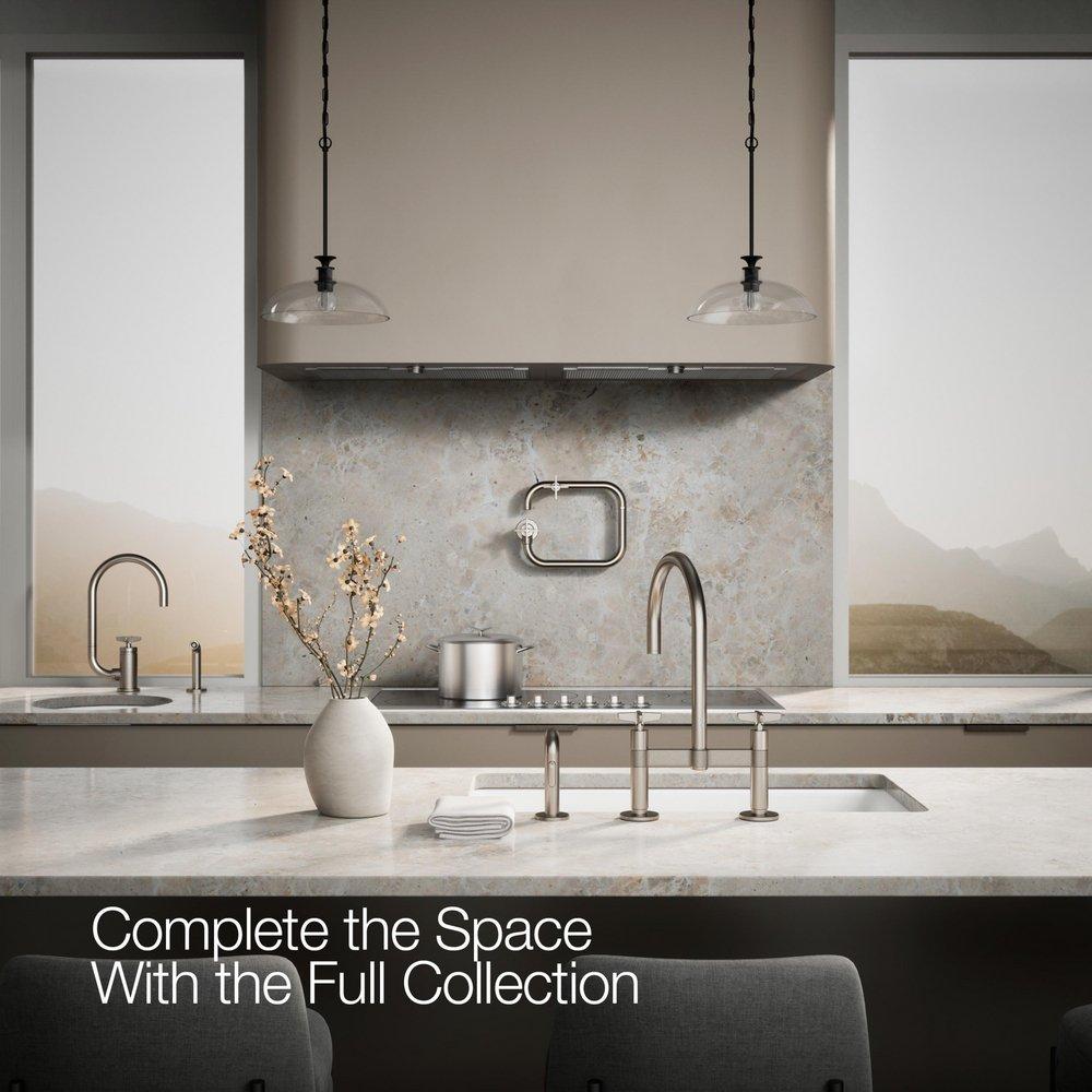 KOHLER Vibrant Stainless BILLET DM BRIDGE - CROSS HANDLE 