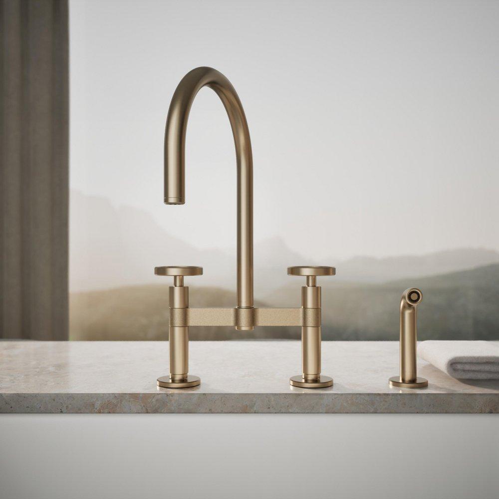 KOHLER Vibrant Brushed Bronze BILLET DM BRIDGE - CIRCLE HANDLE 