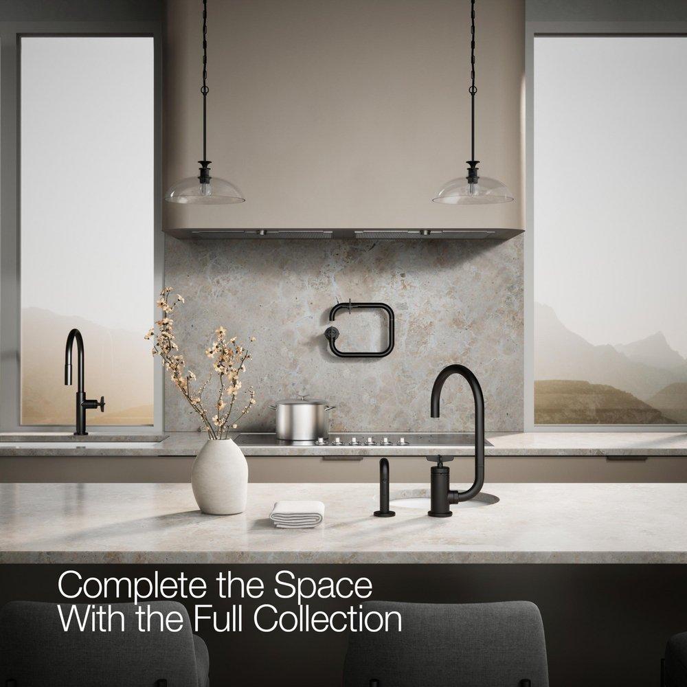 KOHLER Matte Black BILLET COMPOUND SWING - CROSS HANDLE 