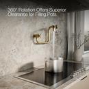 KOHLER Vibrant Brushed Moderne Brass BILLET WM POT FILLER - CROSS HANDLE 