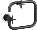 KOHLER Matte Black BILLET WM POT FILLER - CROSS HANDLE 