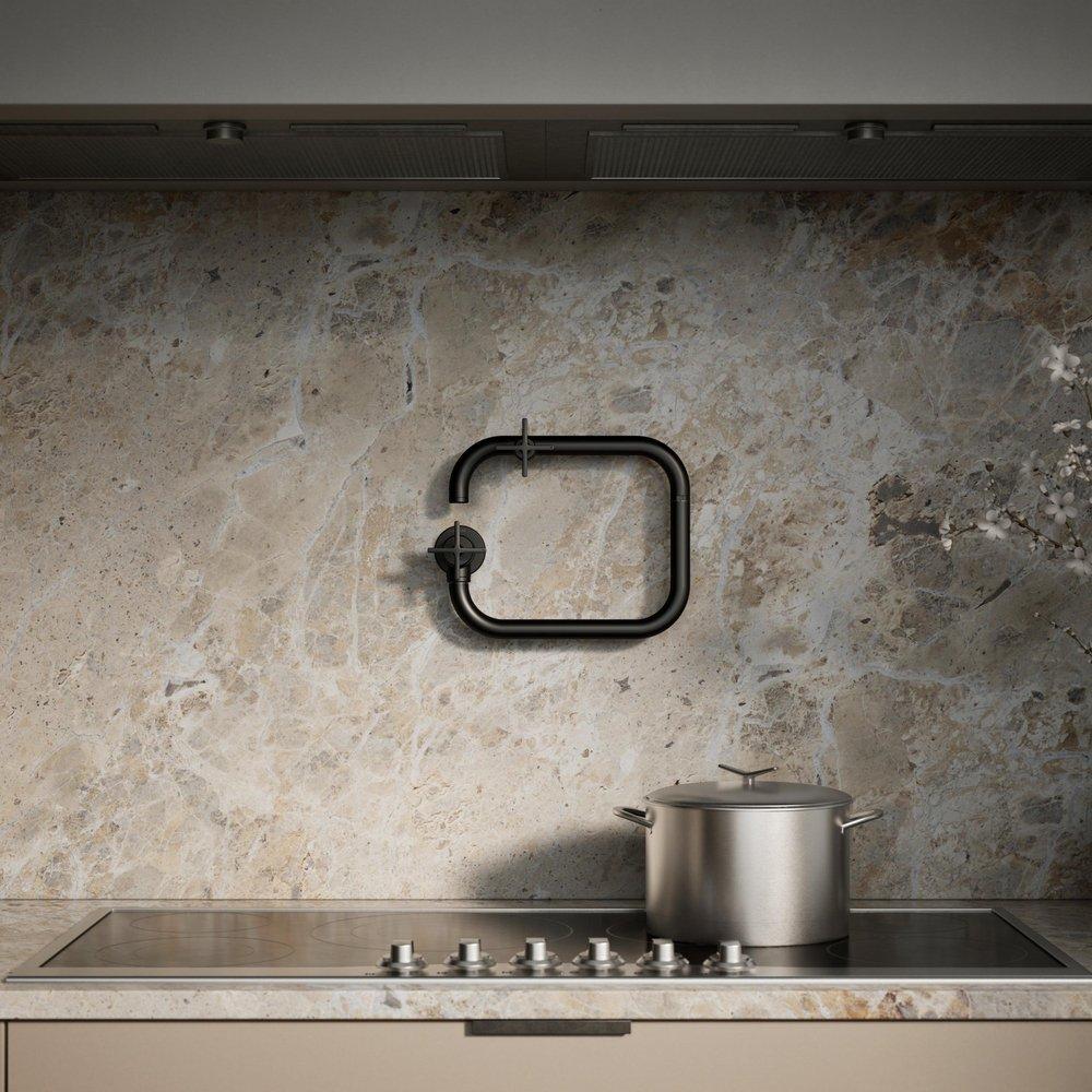 KOHLER Matte Black BILLET WM POT FILLER - CROSS HANDLE 