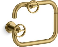 Wall Mount Pot Filler with Knob Handles in Vibrant&reg; Brushed Moderne Brass