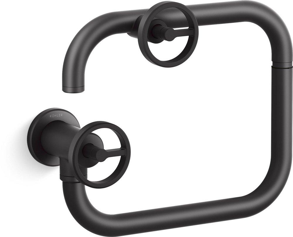 KOHLER Matte Black BILLET WM POT FILLER - CIRCLE HANDLE 