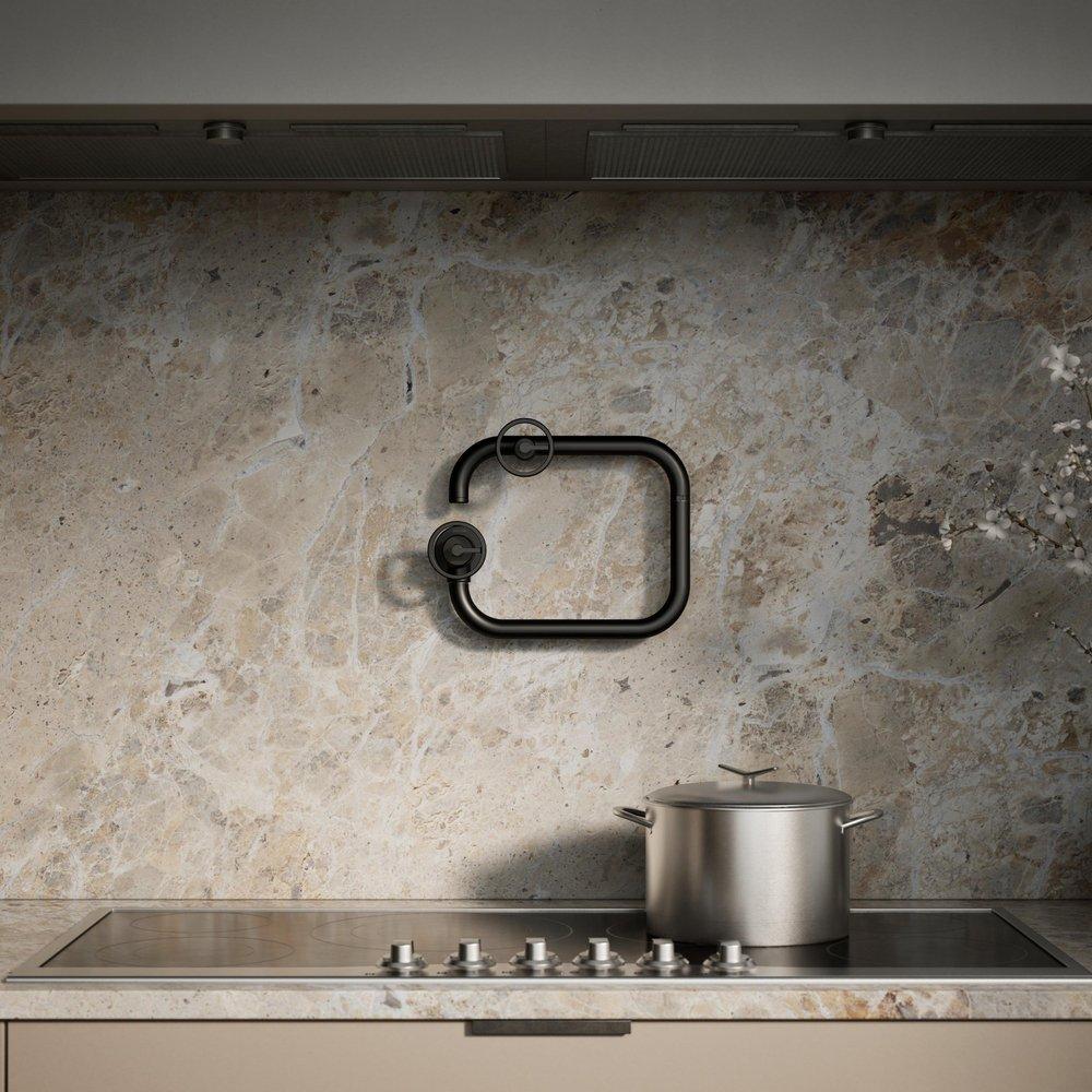 KOHLER Matte Black BILLET WM POT FILLER - CIRCLE HANDLE 