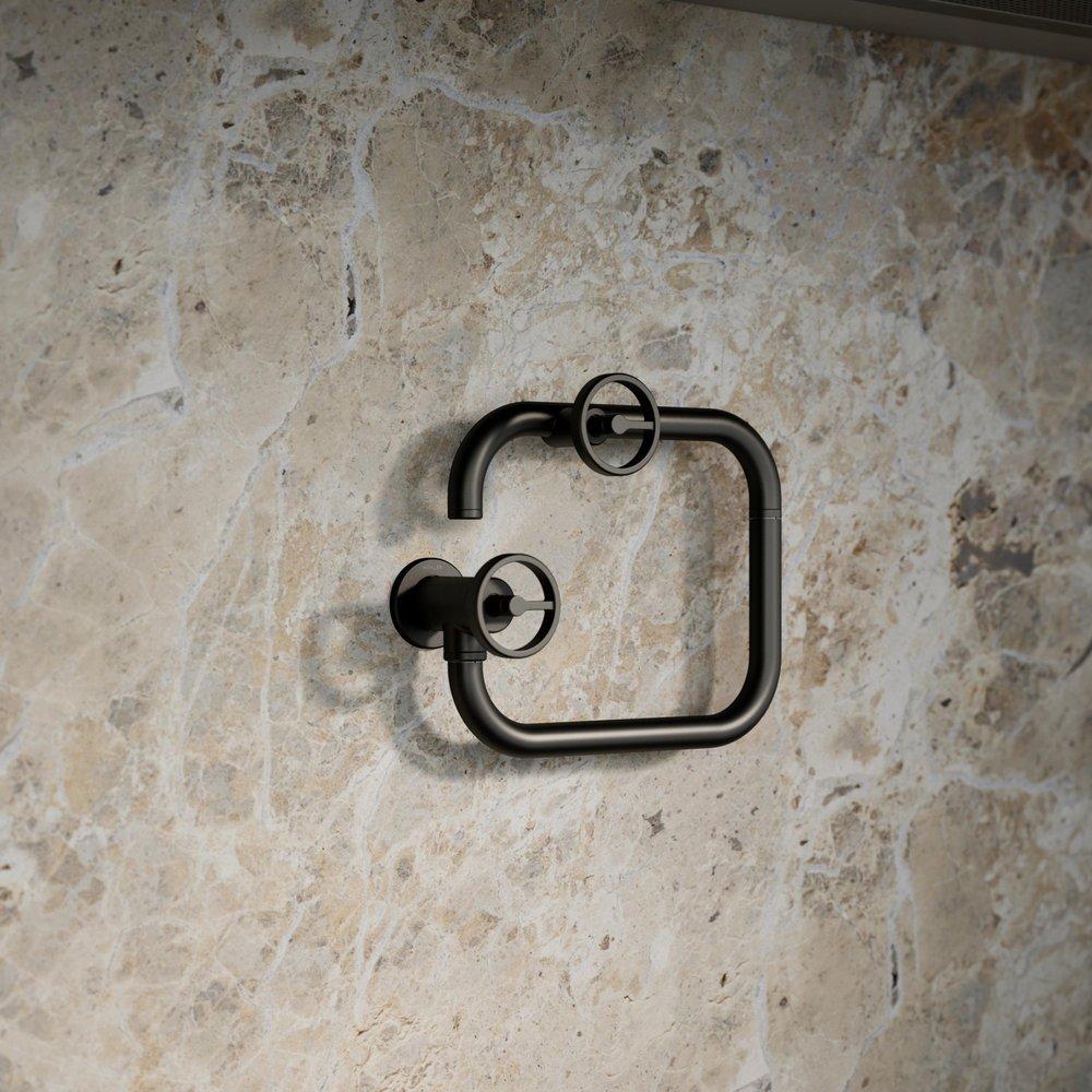 KOHLER Matte Black BILLET WM POT FILLER - CIRCLE HANDLE 