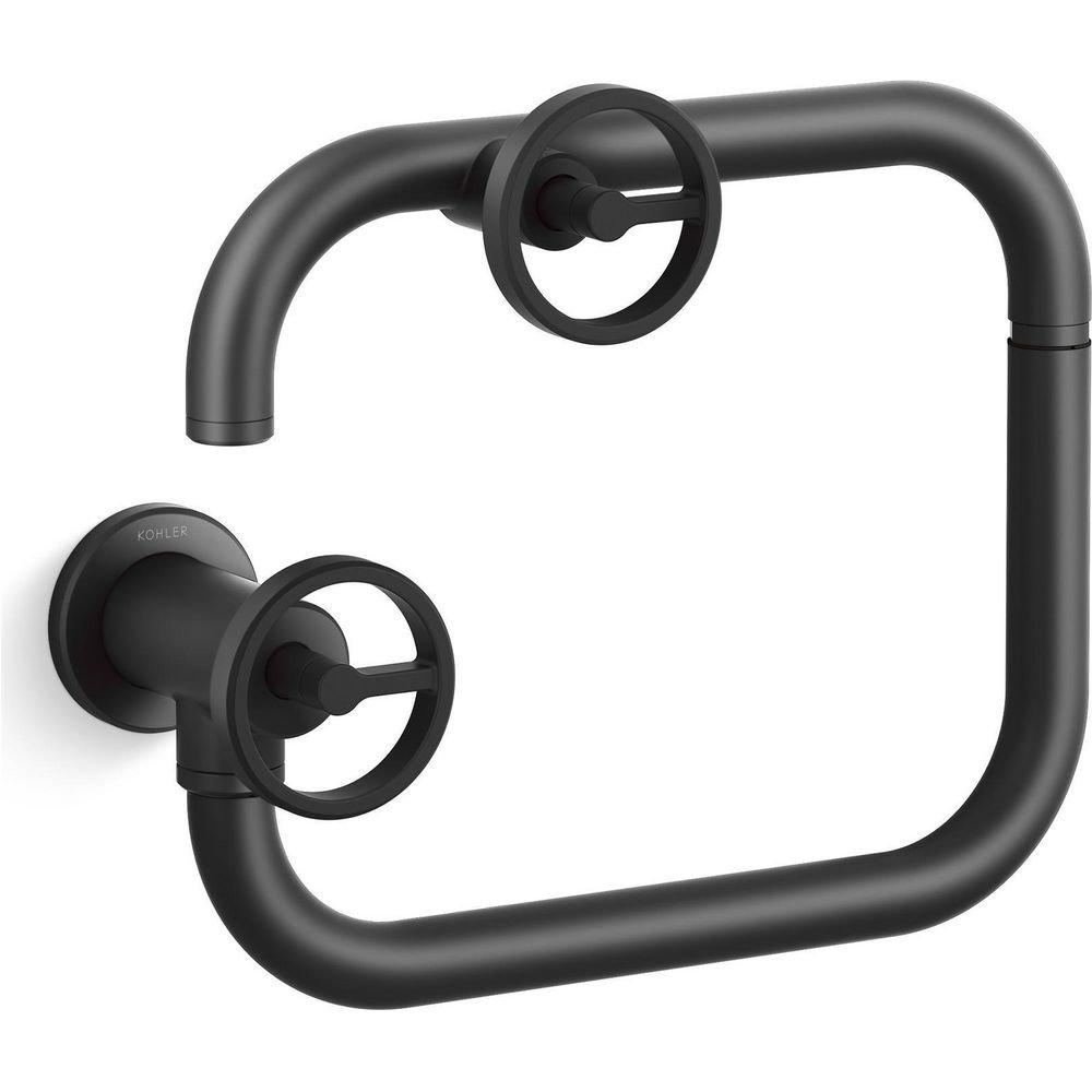KOHLER Matte Black BILLET WM POT FILLER - CIRCLE HANDLE 