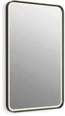 Ultrabright 22 x 34 in. Rectangular Lighted Framed Mirror in Matte Black 