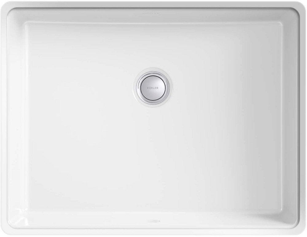 24 in. Vessel Rectangular Bathroom Sink in White 
