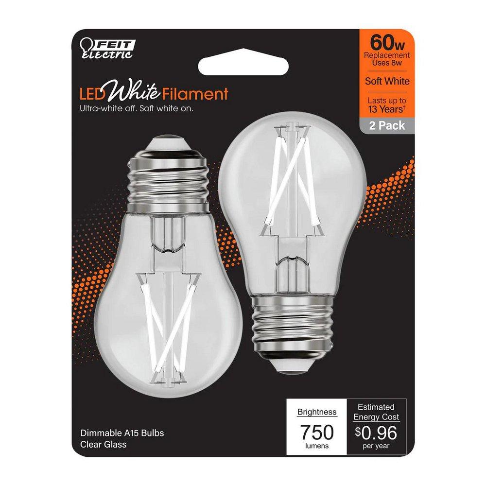 8.3W A15 LED 2700K Light Bulb (Pack of 2) 