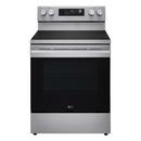 6.3 CU.FT. SMART ELECTRIC SINGLE OVEN FREE-STANDING RANGE WITH PROBAKE CONVECTION AND AIRFRY EDGE-TO-EDGE COOKTOP THINQ STAINLESS STEEL E-STAR - NEW HANDLE 