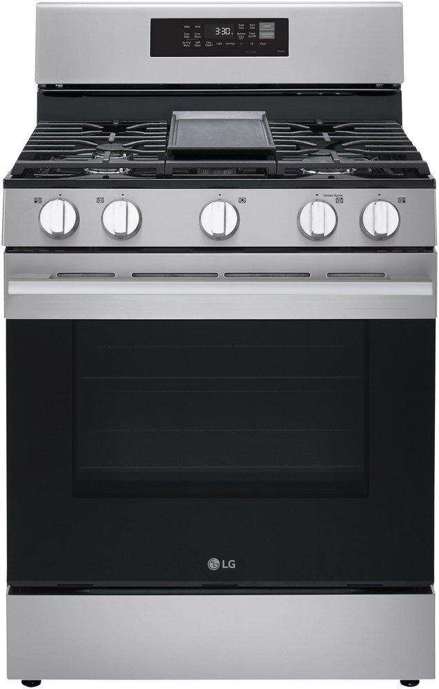 6.3 CU.FT. SMART GAS SINGLE OVEN FREE-STANDING RANGE WITH PROBAKECONVECTION AND AIRFRY THINQ STAINLESS STEEL - NEW HANDLE 
