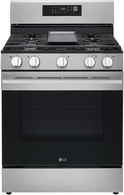 6.3 CU.FT. SMART GAS SINGLE OVEN FREE-STANDING RANGE WITH PROBAKECONVECTION AND AIRFRY THINQ STAINLESS STEEL - NEW HANDLE