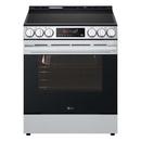 6.3 CU.FT. SMART ELECTRIC SINGLE OVEN SLIDE-IN RANGE AIR FRY FAN CONVECTION EASYCLEAN SELF CLEAN THIN PRINTPROOF STAINLESS STEEL E-STAR - NEW HANDLE 