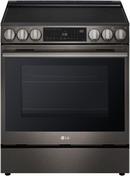 6.3 CU.FT. SMART ELECTRIC SINGLE OVEN SLIDE-IN RANGE INSTAVIEW AIR FRY PROBAKE CONVECTION EASYCLEAN SELF CLEAN THINQ BLACK STAINLESS STEEL E-STAR - NEW HANDLE 