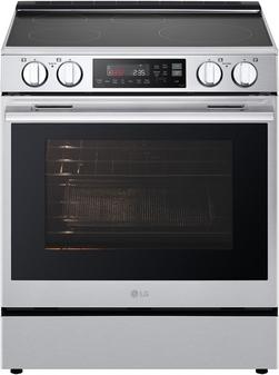 30" W Smart Electric Slide In Induction Range with Single Convection Oven and Air Fry in Stainless Steel