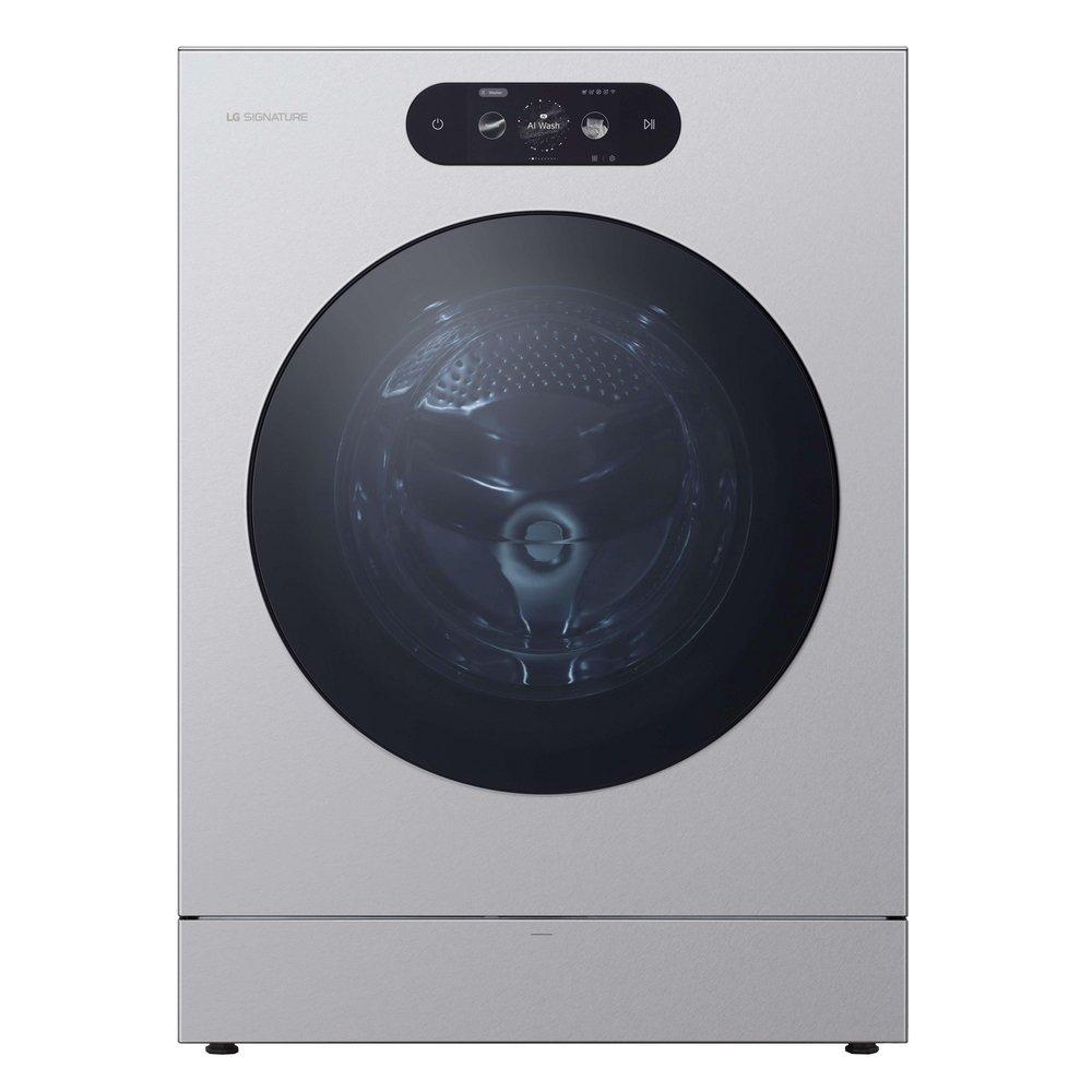 5.8 CU FT. 29 WASHER WITH TURBOWASH360 FULL TOUCH LCD SCREEN AI DIRECT DRIVE EZDISPENSE BRUSHED PLATINUM STEEL 
