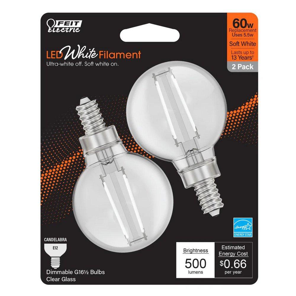 5.5W G16.5 LED 2700K Light Bulb (Pack of 2) 