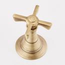 MARCEAU 4-HOLE ROMAN TUB FAUCET AND HAND SHOWER - CROSS HANDLES - AGED BRASS 