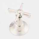 MARCEAU 4-HOLE ROMAN TUB FAUCET AND HAND SHOWER WITH ROUGH-IN VALVE - CROSS - POLISHED NICKEL 