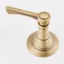 MARCEAU 4-HOLE ROMAN TUB FAUCET AND HAND SHOWER WITH ROUGH-IN VALVE - LEVER HANDLES - AGED BRASS 